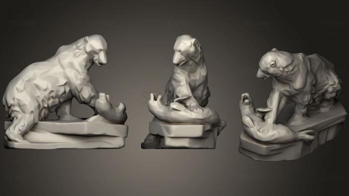 3D модель Статуя белого медведя (STL)